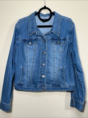 2017 Great Northwest Indigo Stretch Denim Jacket Women's XL Medium Wash
